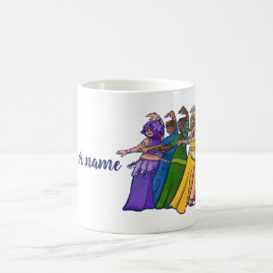 Taza De Café Añadir su nombre Belly arcoiris Bailarín Belly de 