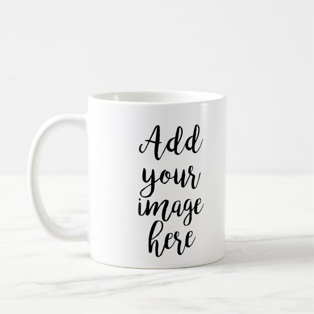TAZA DE CAFÉ AÑADIR SU PROPIA BOMBA DE PERSONALIZABLE DE IMAGEN (Izquierda)