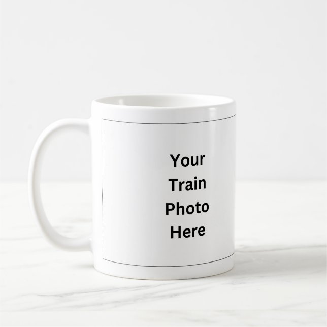 Taza De Café Añadir su propia foto de tren (frontal y posterior (Izquierda)
