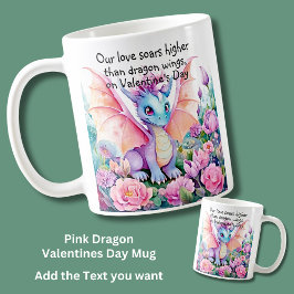 Taza De Café Añadir texto, nuestro amor aumenta - Alas dragonin
