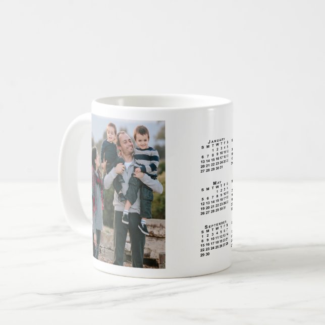 Taza De Café Añadir tu foto Personalizado 2019 Calendar Mug (Anverso izquierdo)