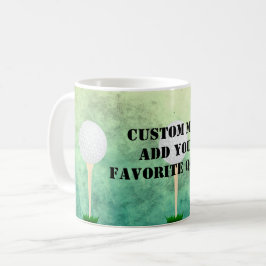 Taza De Café añadir tu propia cita personalizado mug golf balll