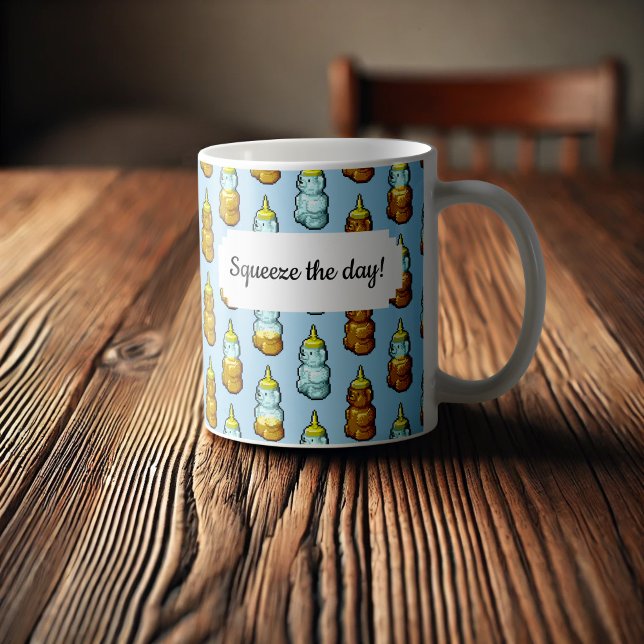 Taza De Café Añadir tu propio texto con un patrón de frasco de  (Subido por el creador)