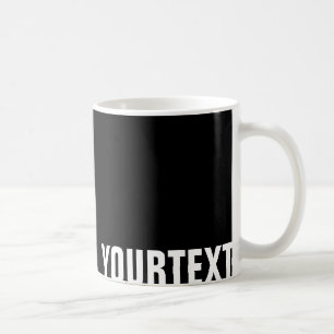 Taza De Café Añadir tu texto blanco negro creativo diseño moder