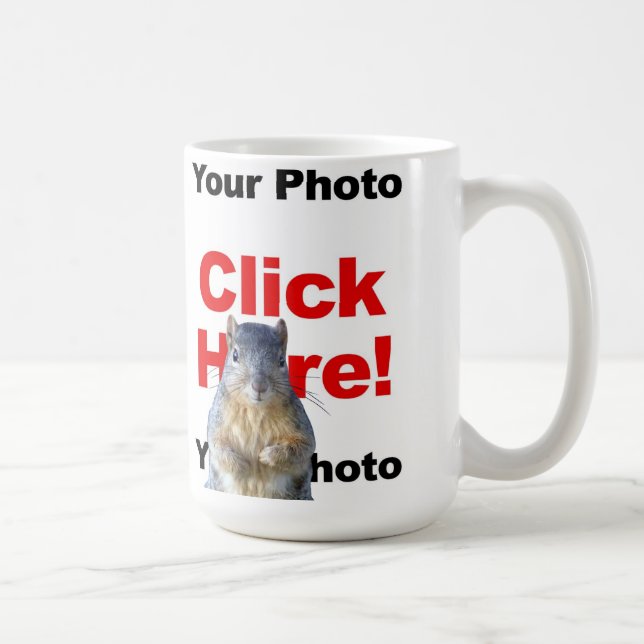 Taza De Café Añadir un fotógrafo Personalizado de ardilla (Derecha)