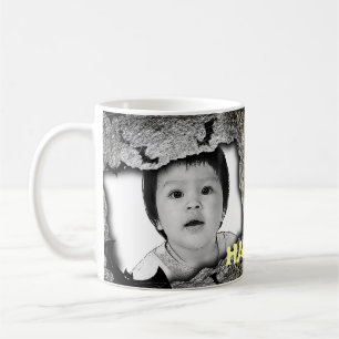 Taza De Café Añadir un gato negro de halloween con imagen