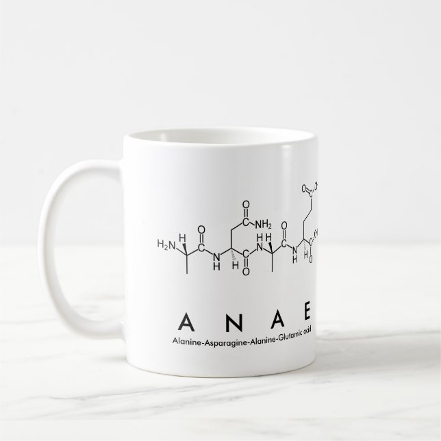 Taza De Café Anae peptide name mug (Izquierda)
