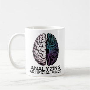 Taza De Café Análisis del cerebro y circuito de las mentes arti