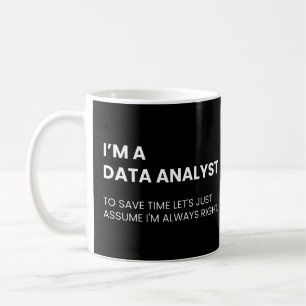 Taza De Café Analista de datos divertido dicho de datos