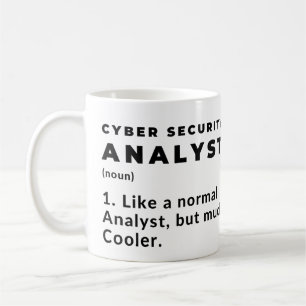 Taza De Café Analista de Seguridad Cibernética Divertido Genial