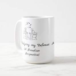 Taza De Café Analizando mis defensas Terapia divertida Asesoram
