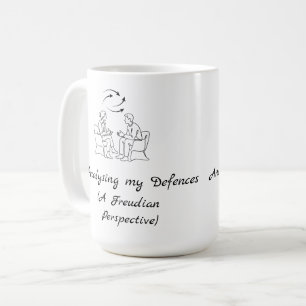 Taza De Café Analizando mis defensas Terapia divertida Asesoram