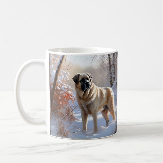 Taza De Café Anatolian Shepherd Let It Snow Navidades (Izquierda)