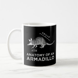 Taza De Café Anatomía De Armadillo Funny Texas Armadillos Wildl