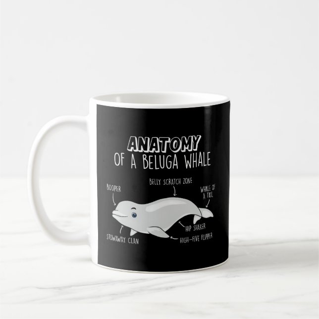 Taza De Café Anatomía De Ballena Beluga (Izquierda)