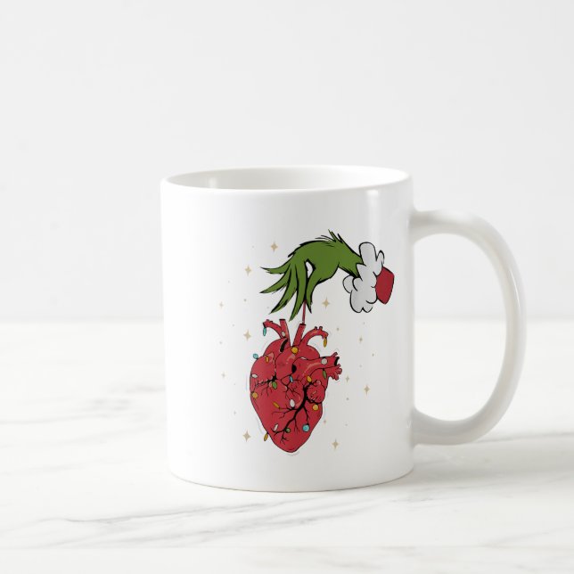 Taza De Café Anatomía de cardiología Navidades de oído enfermer (Derecha)