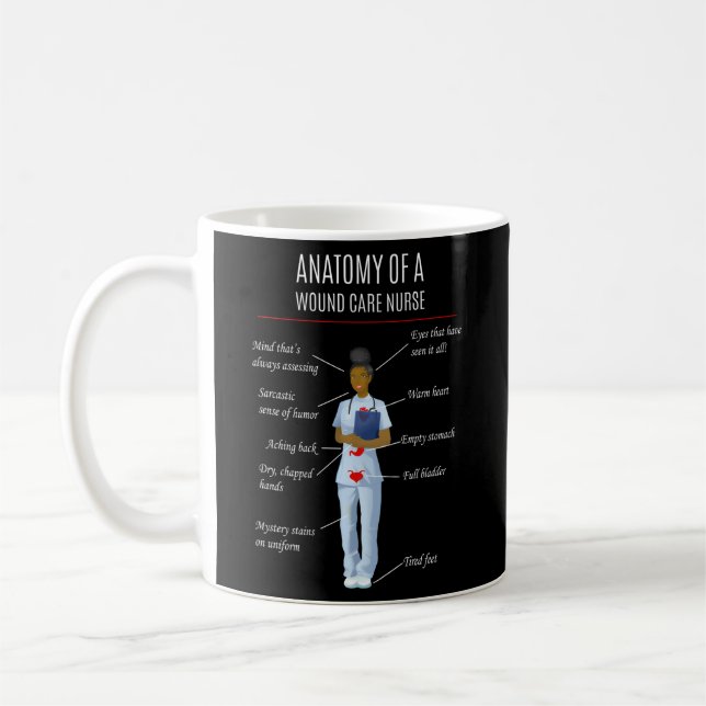 Taza De Café Anatomía De Enfermeras Negras De Una Enfermera Cui (Izquierda)