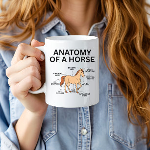 Taza De Café Anatomía de un Caballo, Regalos Divertidos de Caba