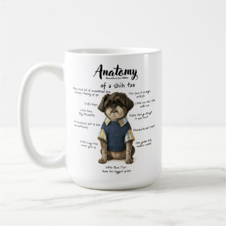Taza De Café Anatomía de un Shihtzu Edición de Amor Incondicion