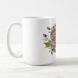 Taza De Café Anatomía floral ilustracion Riñón