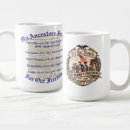 Taza De Café Ancestros Patriotas Americanos de la Guerra de la