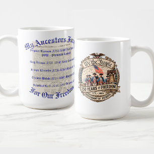 Taza De Café Ancestros Patriotas Americanos de la Guerra de la