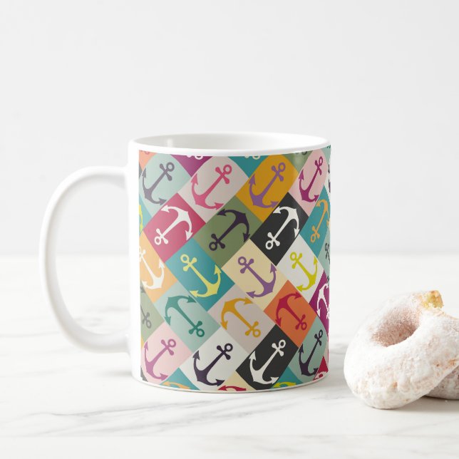 Taza De Café anchor herringbone mana (Con donut)