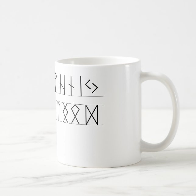 Taza De Café Anciano Futhark de las runas (Derecha)