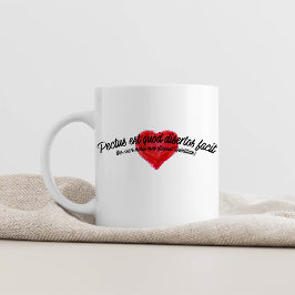 Taza De Café Ancient Latin Inspirational Quote Artistic Heart