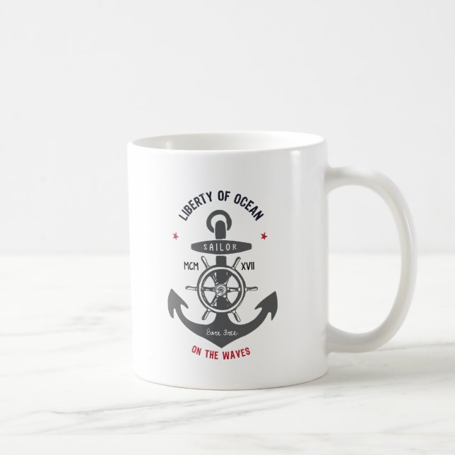 Taza De Café Ancla Aweigh (Derecha)