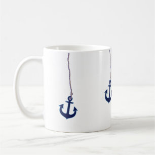 Taza De Café ancla azul marino