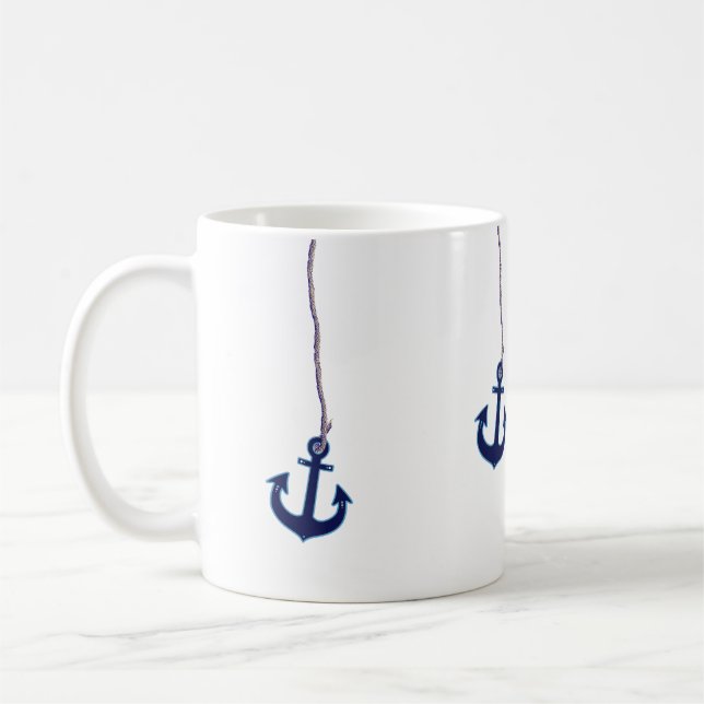 Taza De Café ancla azul marino (Izquierda)