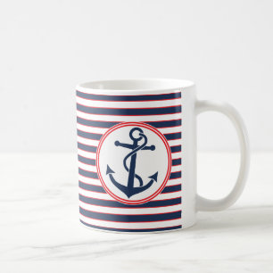 Taza De Café Ancla con las rayas