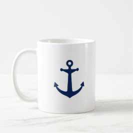 Taza De Café Ancla de los azules marinos