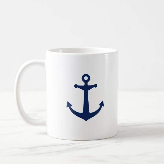 Taza De Café Ancla de los azules marinos (Izquierda)