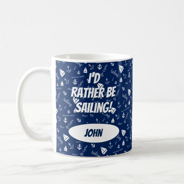 Taza De Café Ancla de vela náutica (Izquierda)