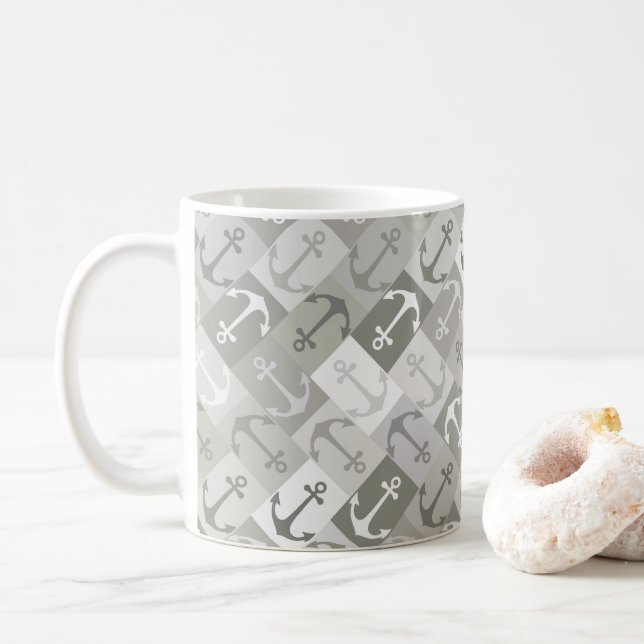 Taza De Café ancla espiga mono (Con donut)