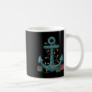 Taza De Café Ancla Luces de Navidad Crucero Barco Ancla Chris