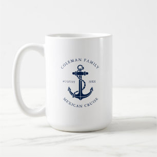 Taza De Café Ancla Náutica de Barco de Crucero Familiar Persona