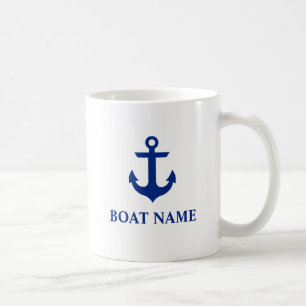 Taza De Café Ancla náutica del nombre del barco