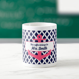 Taza De Café Ancla personalizada Este café pertenece al profeso
