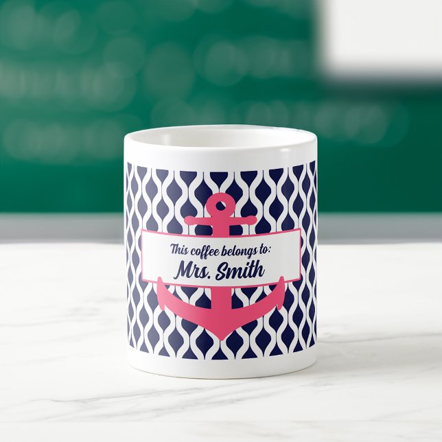 Taza De Café Ancla personalizada Este café pertenece al profeso (Subido por el creador)