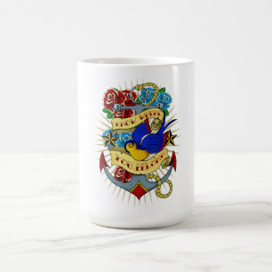 Taza De Café Ancla, trago y rosas