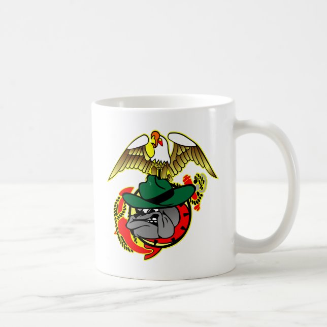 Taza De Café Ancla vieja del bulldog de Skool Eagle (Derecha)