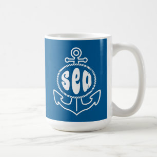 Taza De Café Ancla y el mar