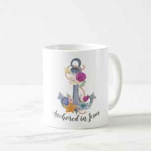 Taza De Café Anclado en Jesús Clásico Mug