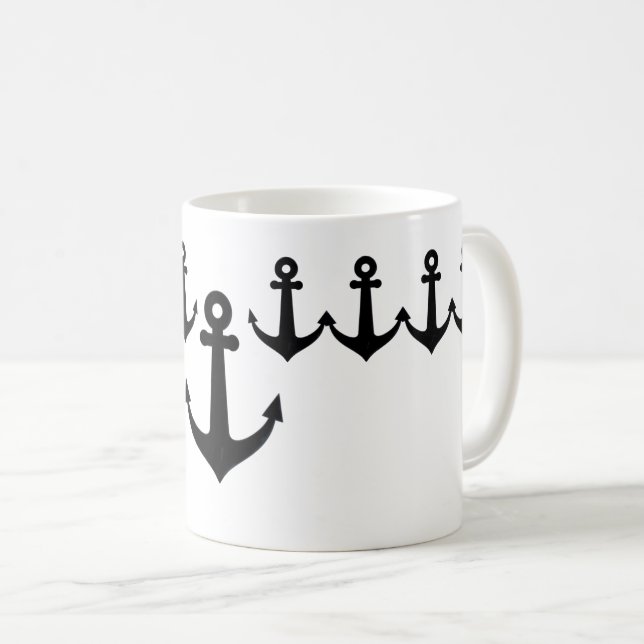 Taza De Café Anclaje clásico de música (Anverso derecho)