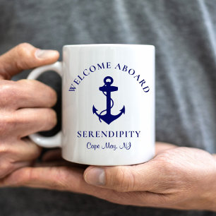Taza De Café Anclaje de barco personalizado