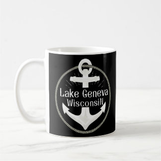 Taza De Café Anclaje náutico del lago Ginebra Wisconsin