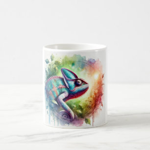 Taza De Café Andean Chameleon 280824AREF145 - Watercolor